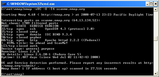 Nmap working image